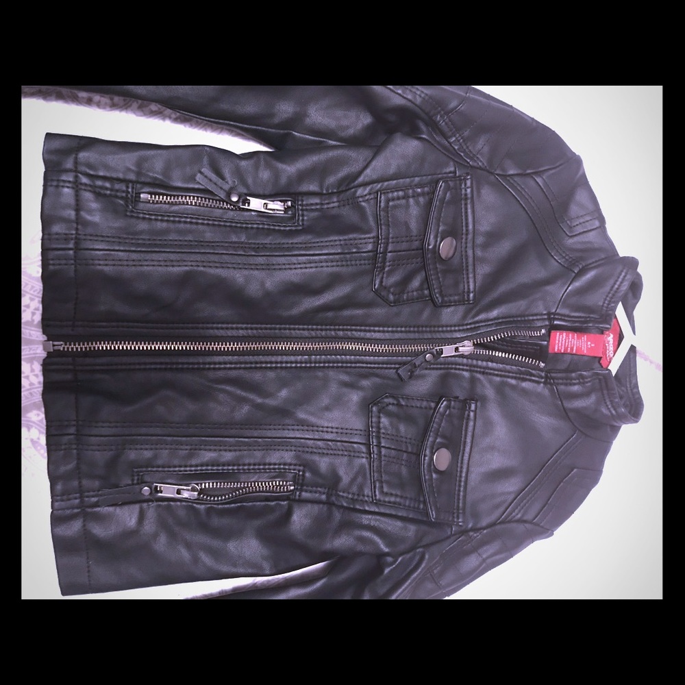 Girls faux leather jacket